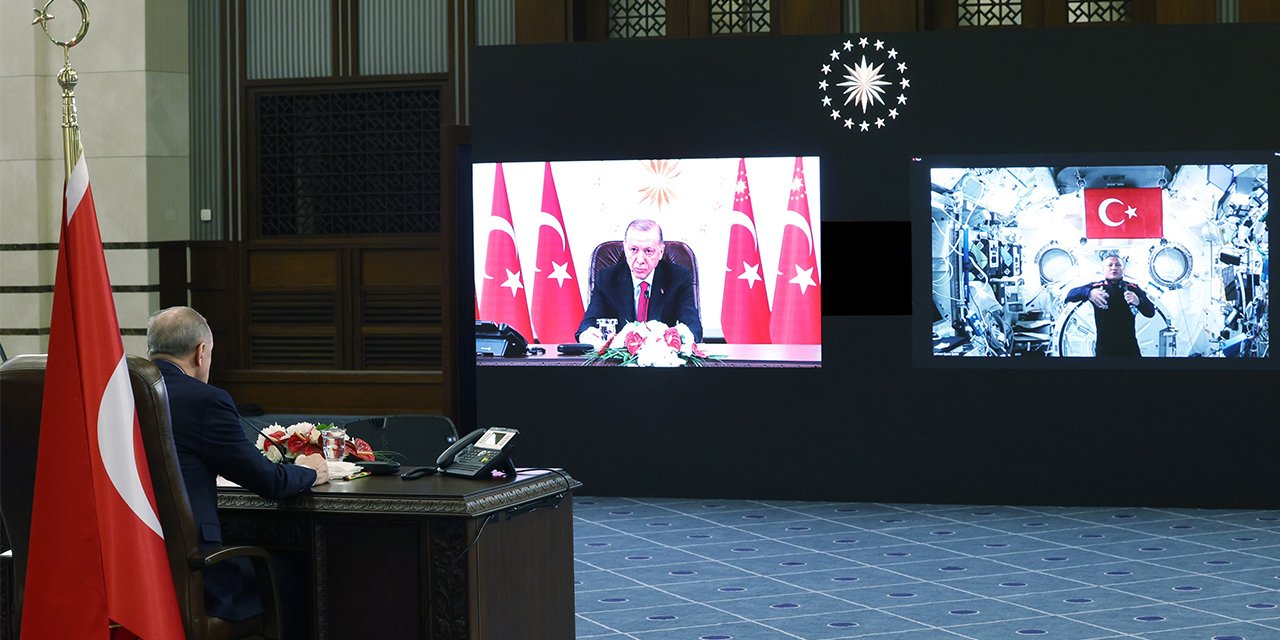 Cumhurbaşkanı Erdoğan, ilk Türk astronot Gezeravcı ile görüştü