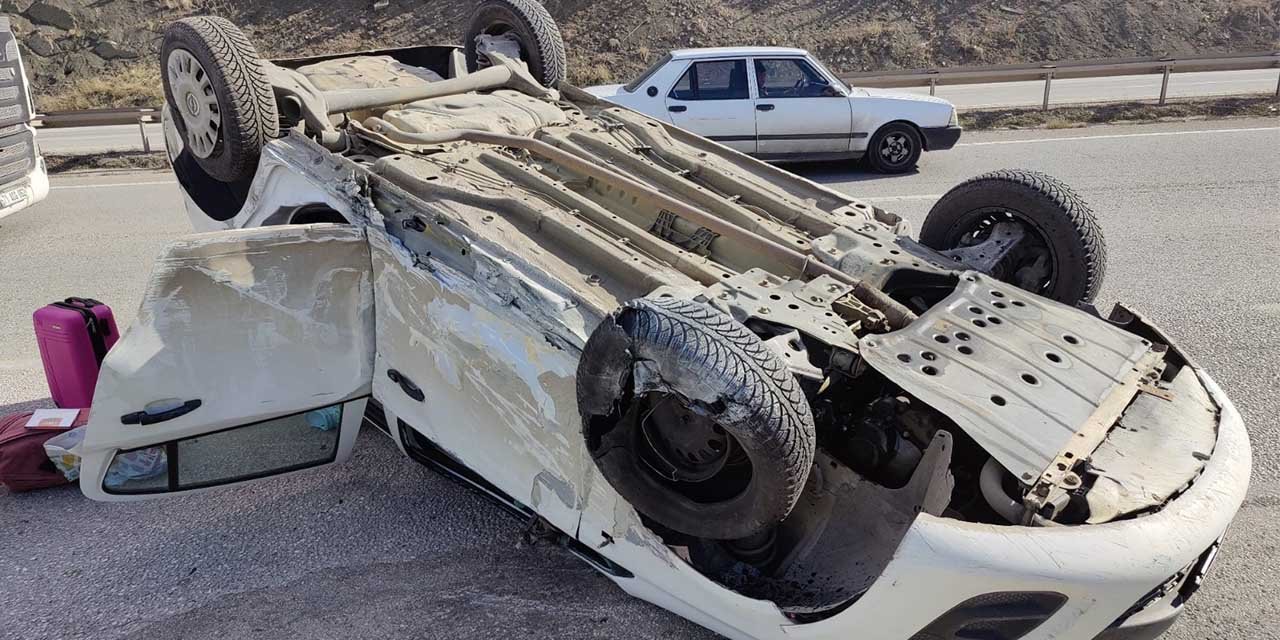 Otomobil metrelerce takla attı