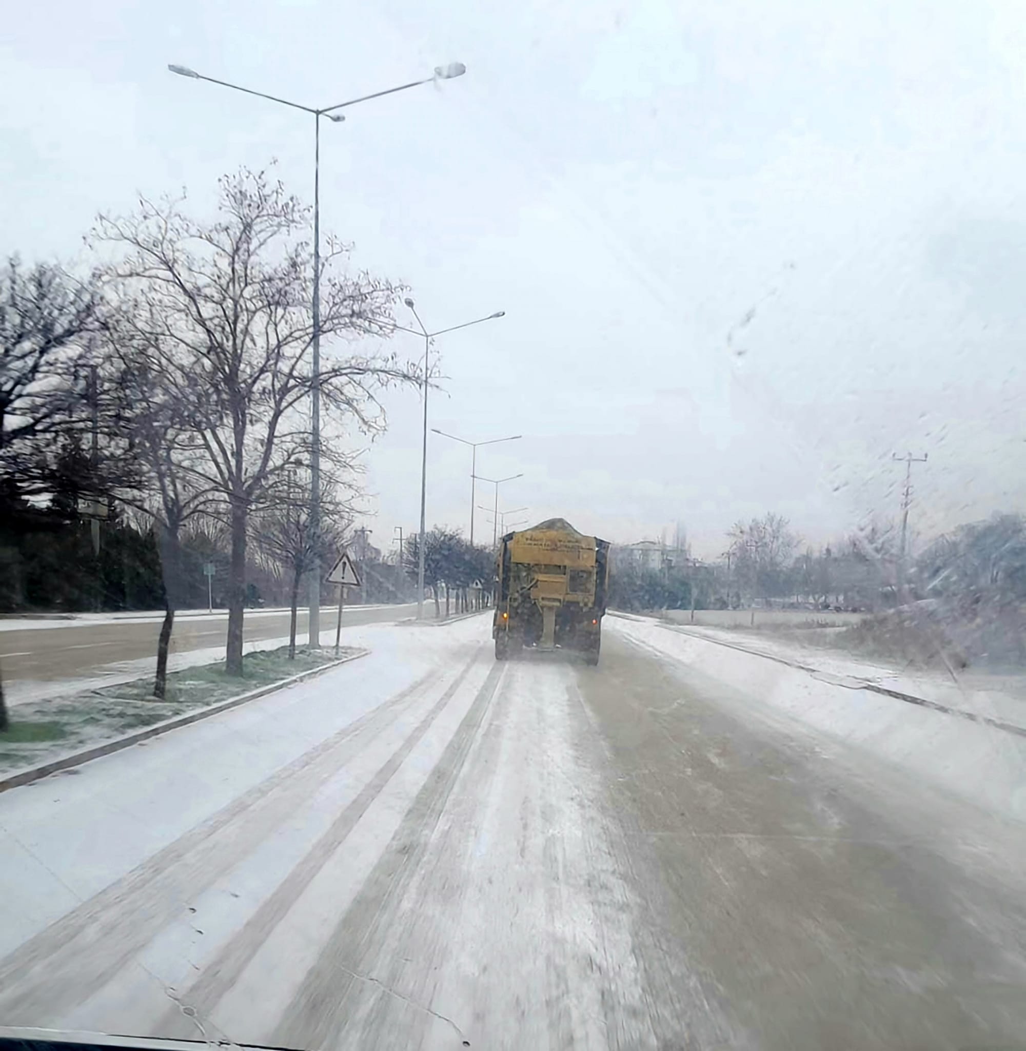 Kırıkkale Karla uyandı