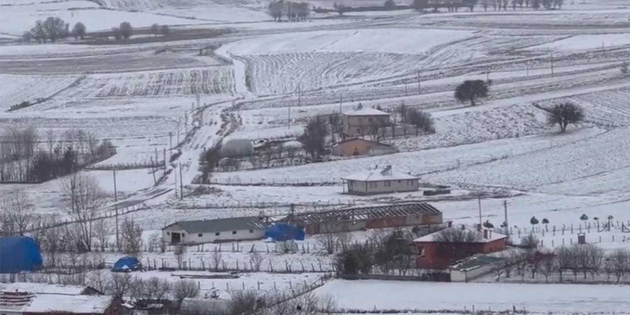 Çankırı’da kar yağışı etkili oldu