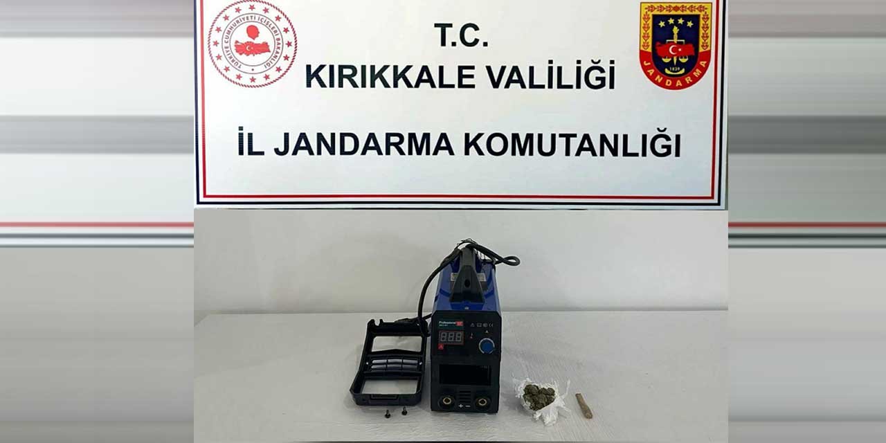 Kaynak makinasından uyuşturucu çıktı