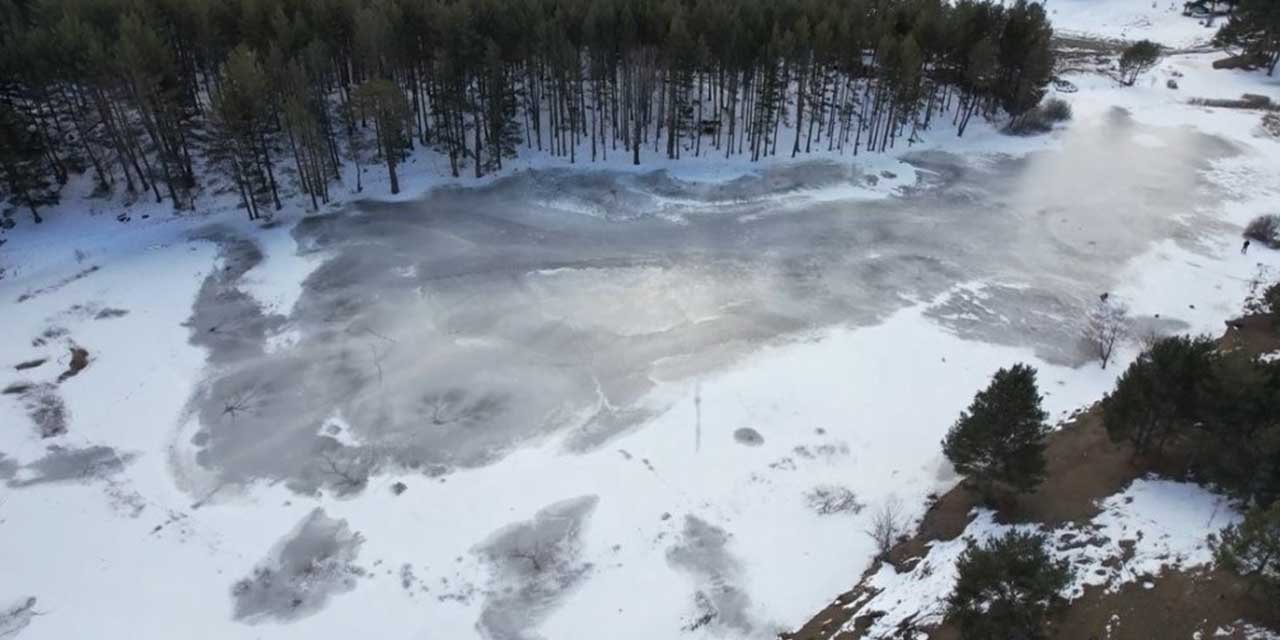Karagöl beyaza büründü