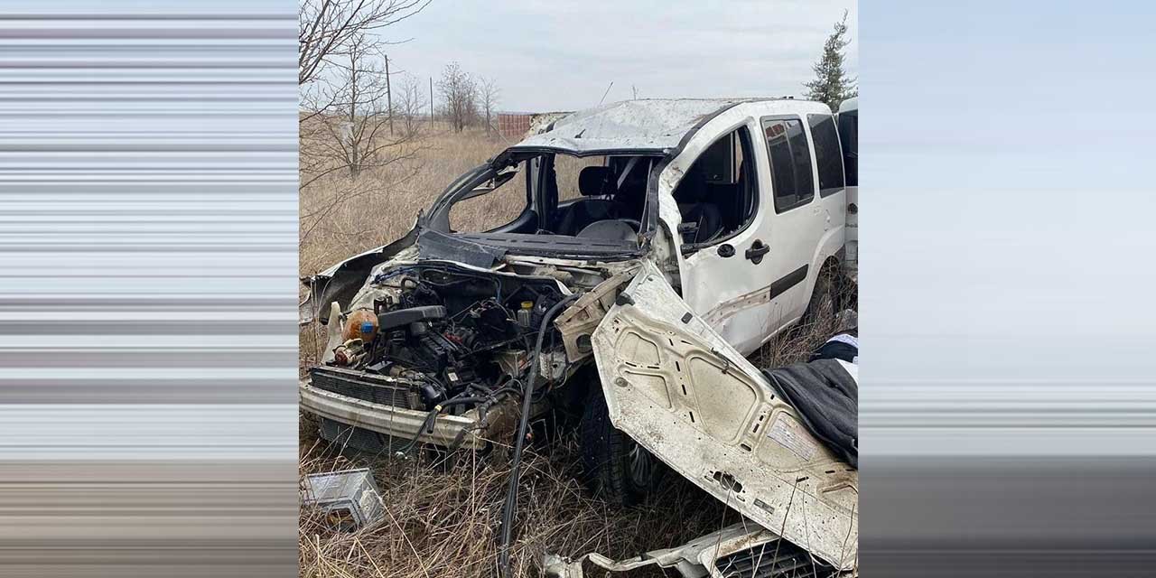 Kırıkkale’de takla atan araç hurdaya döndü!