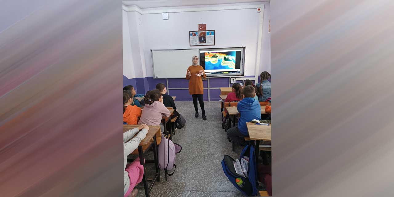 Öğrencilere sağlıklı beslenme anlatıldı