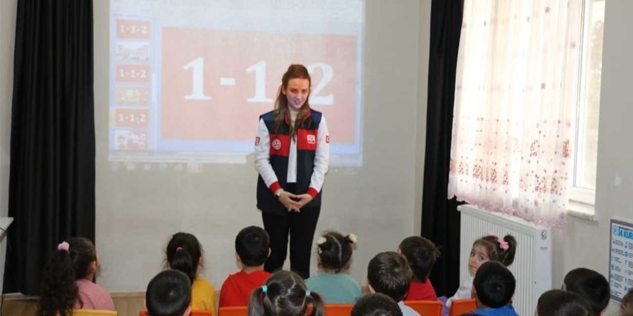 Kırıkkale’de öğrencilere 112 bilinci oluşturuluyor