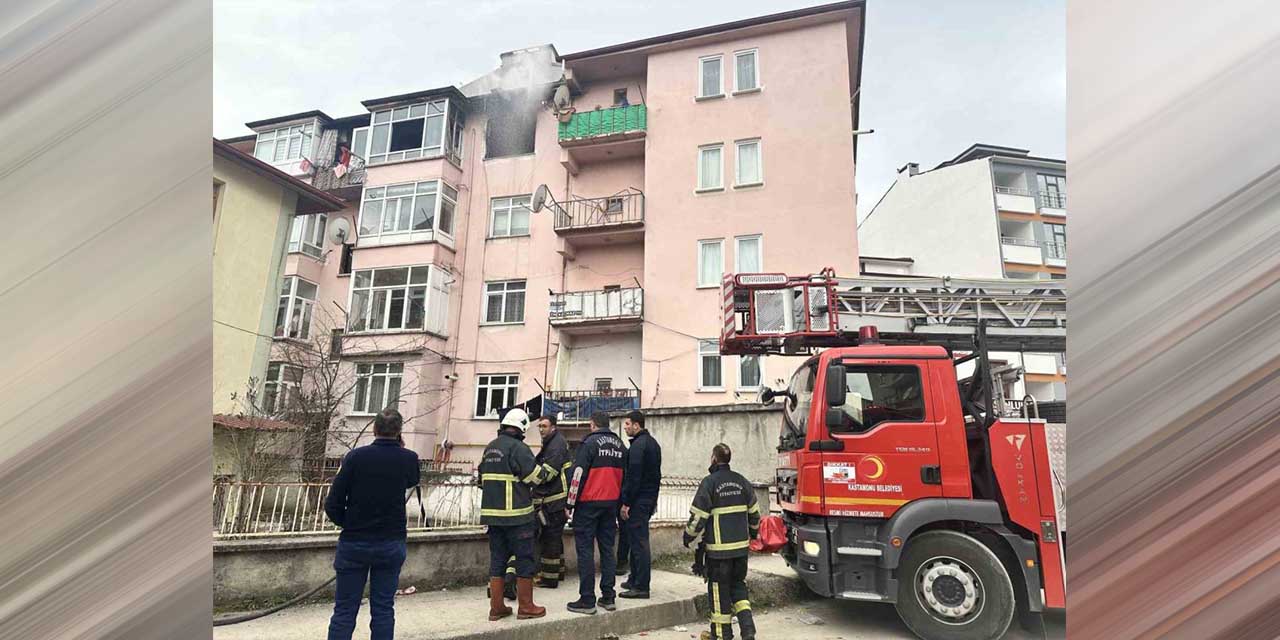 Alevlere teslim olan apartman dairesi kullanılamaz hale geldi: 1 yaralı