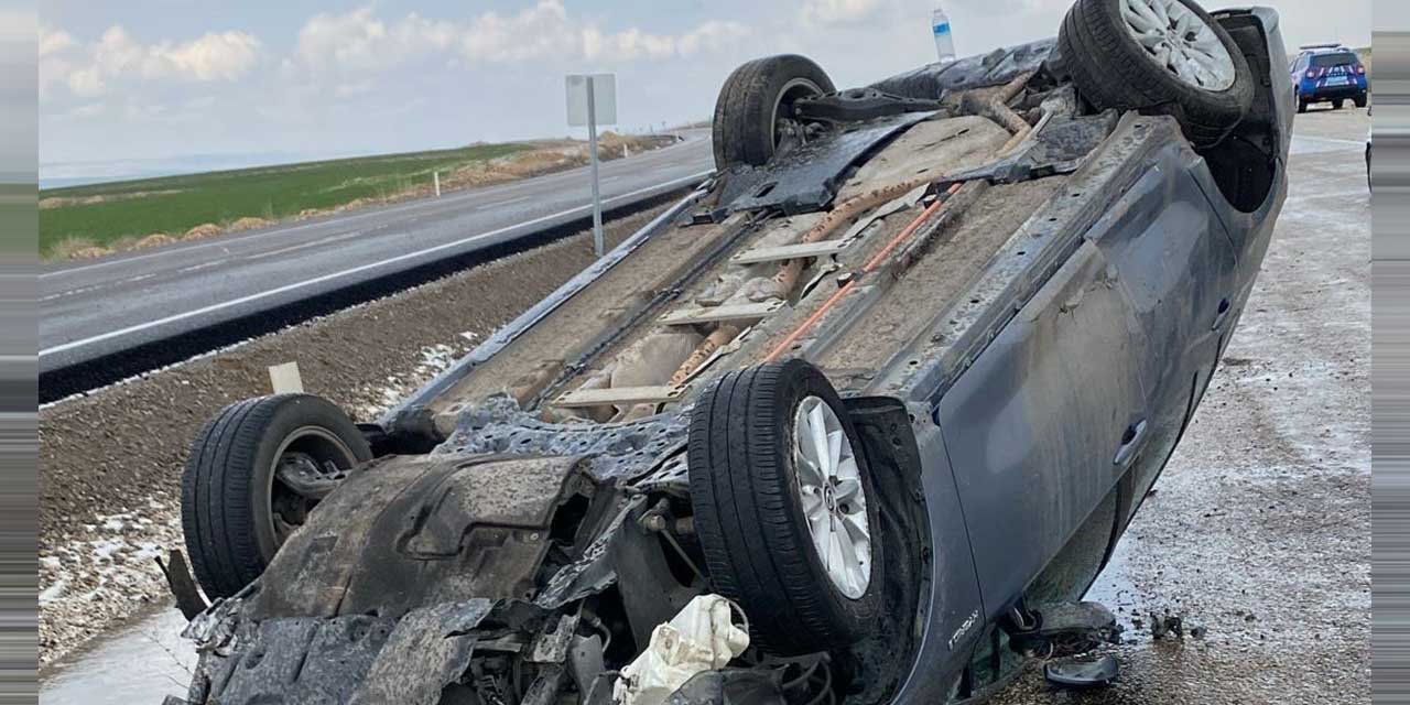 Kayganlaşan yol kazaya yol açtı