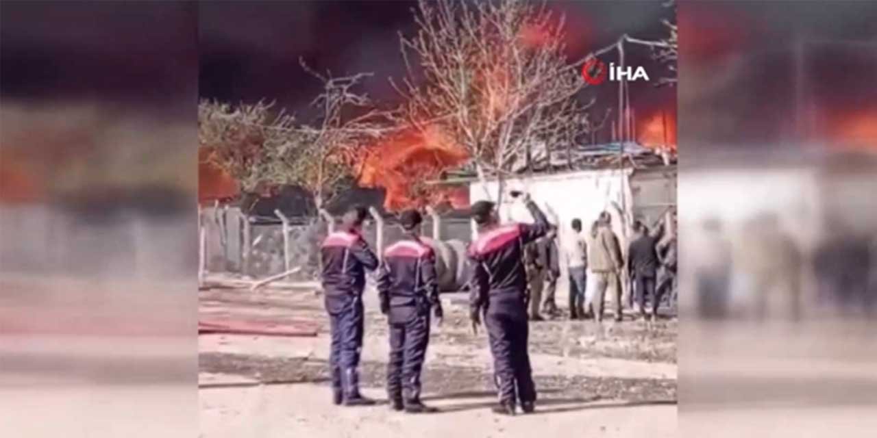 Başkentteki iş yeri yangınına çok sayıda itfaiye ekibi sevk edildi