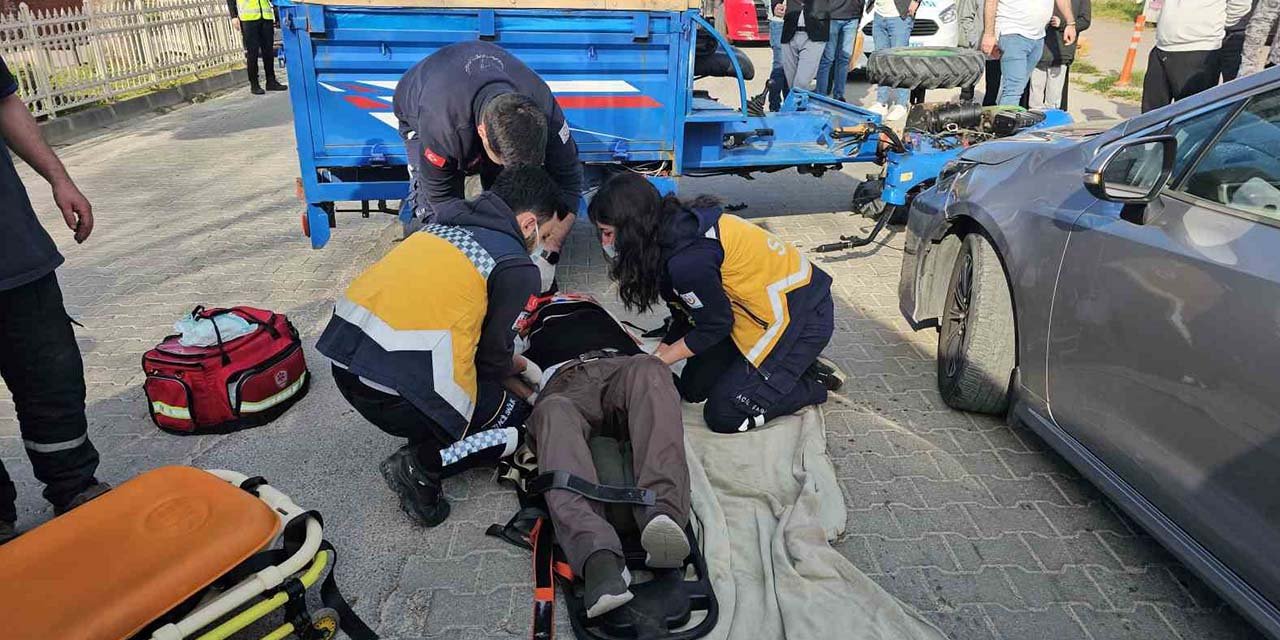 Otomobil ile patpat kafa kafaya çarpıştı