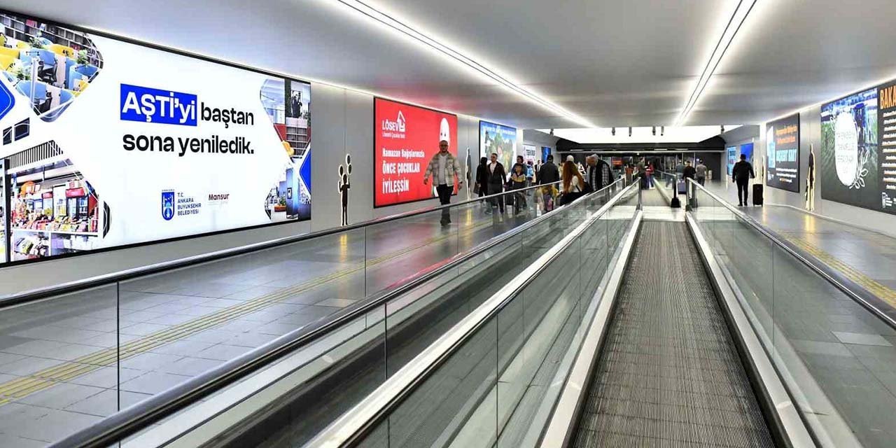 AŞTİ-Ankaray bağlantı tüneli baştan aşağı yenilendi