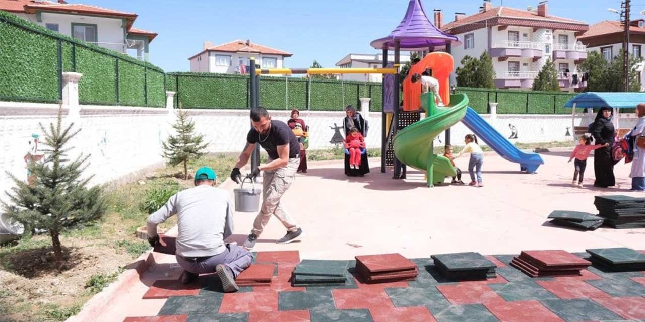 Kur’an Kursu bahçesine oyun grubu kuruldu