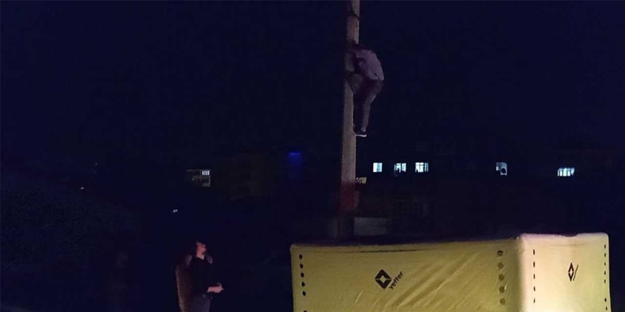 Polis memuru, intihar etmek isteyen adamı böyle yakaladı