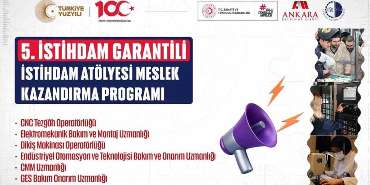5. İstihdam Atölyesi Meslek Kazandırma Programı başvuruları başladı