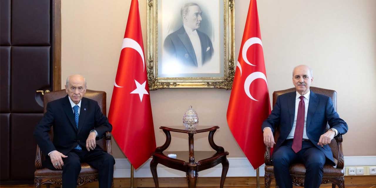 TBMM Başkanı Kurtulmuş. MHP genel başkanı işle görüştü
