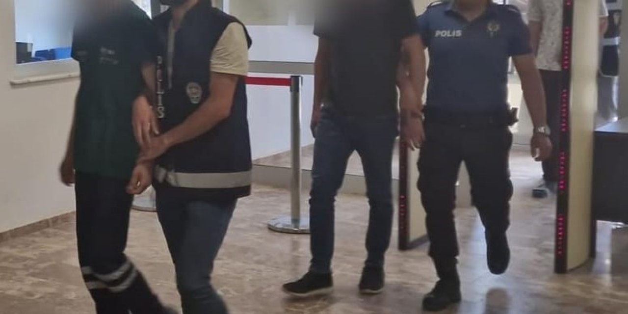 İnşaattan kablo çaldılar, polisten kaçamadılar