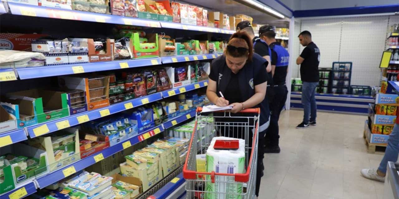 Zabıta ekiplerinden zincir marketlere sıkı denetim