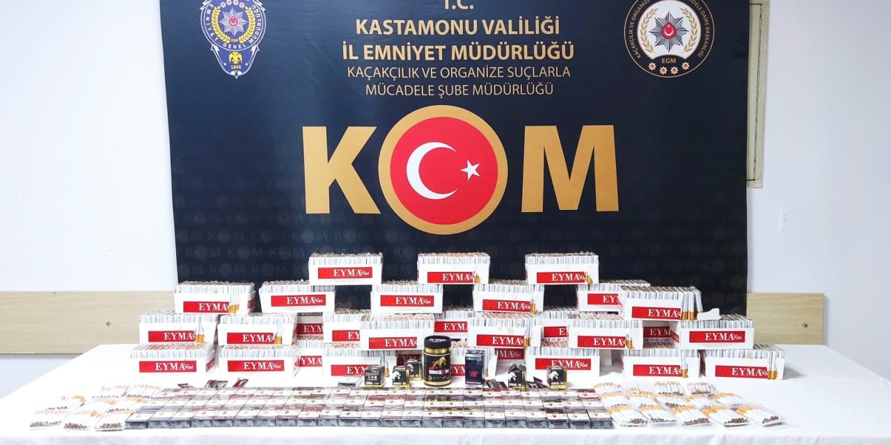 Kastamonu’da 11 bin 640 adet doldurulmuş makaron ele geçirildi