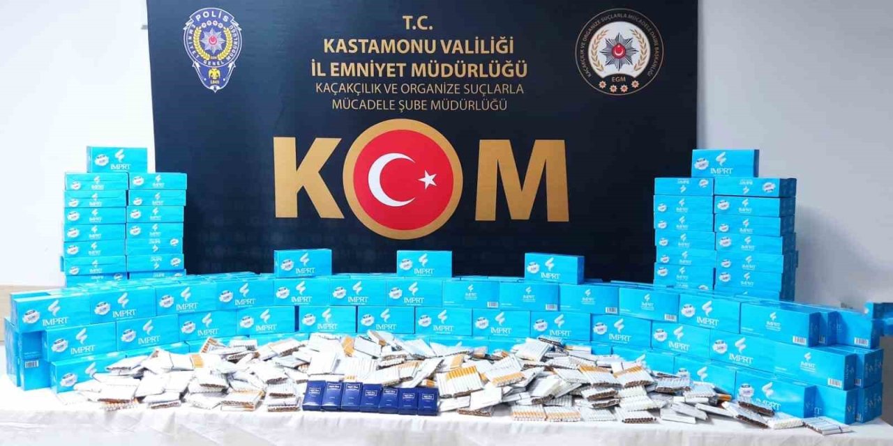 Kastamonu’da 56 bin 400 adet makaron ele geçirildi