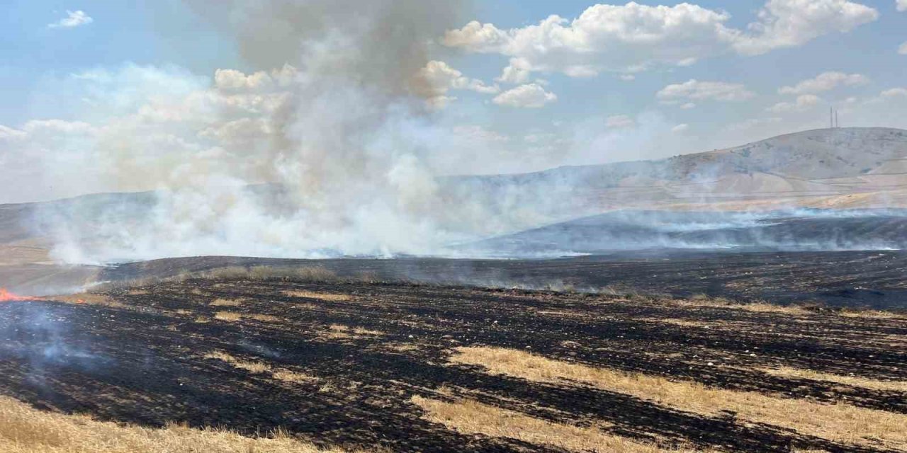 Sungurluda anız yangını korkuttu