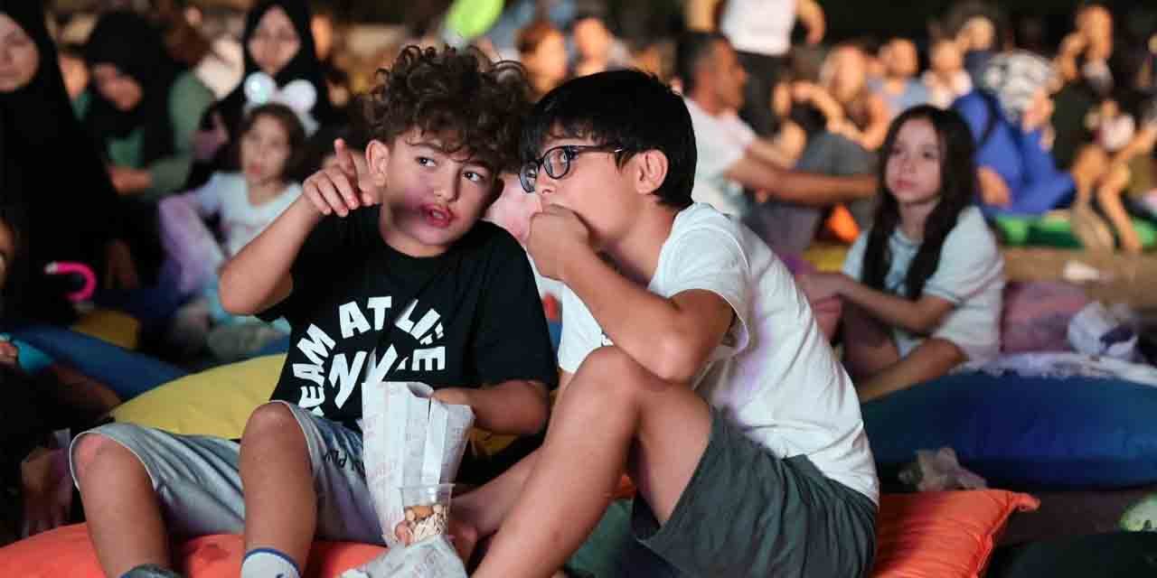 Kırıkkale'de vatandaşlar açık hava sinemasında buluştu