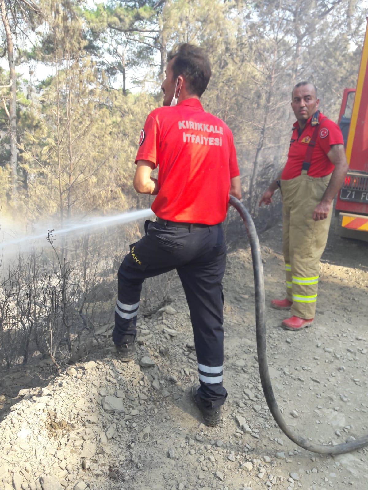 Kırıkkaleli itfaiyeciler şimdi de Muğla’da