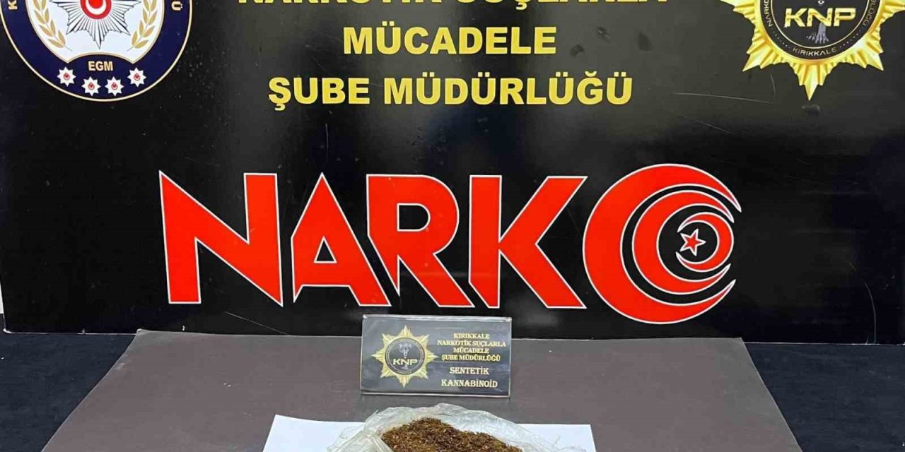 Kırıkkale’de uyuşturucu maddeyle yakalandı