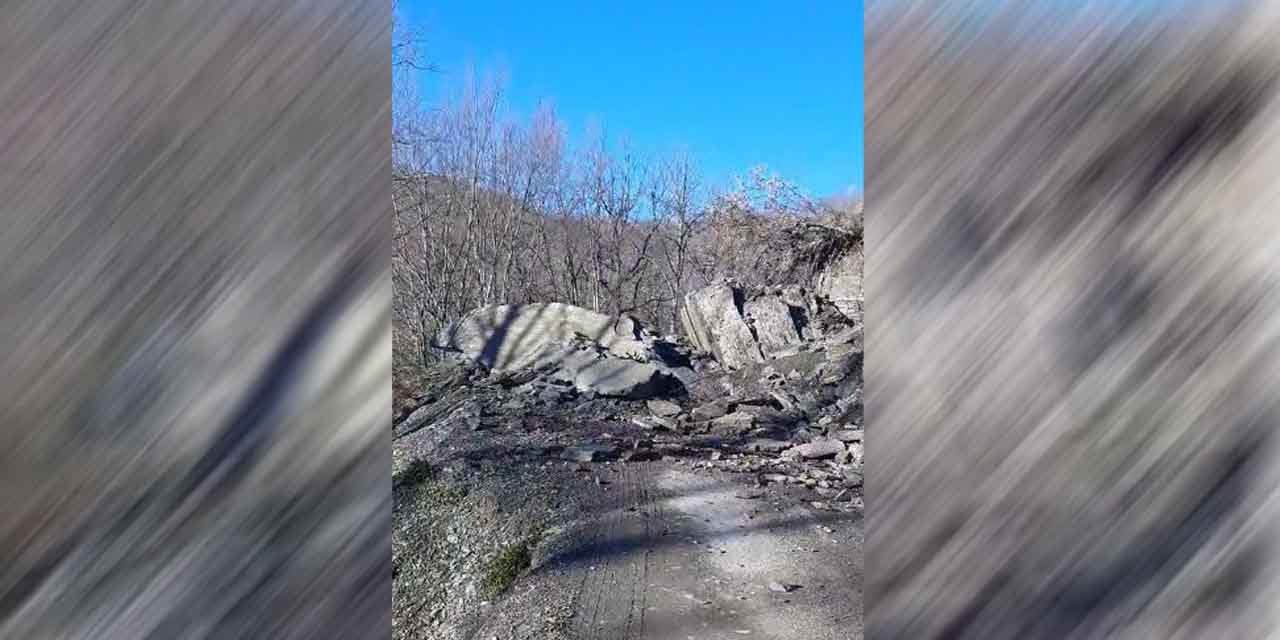 Yangın dehşetinin ardından bu sefer heyelanda yolları kapandı