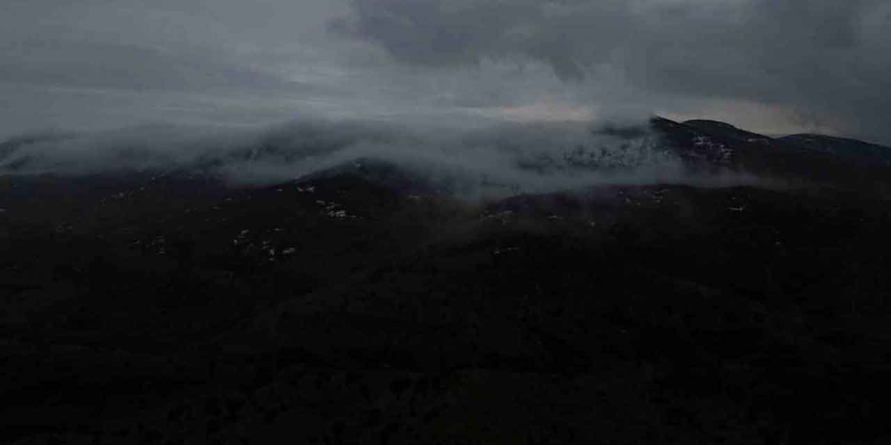 Çankırı’da sis ve karlı dağların buluşması mest etti