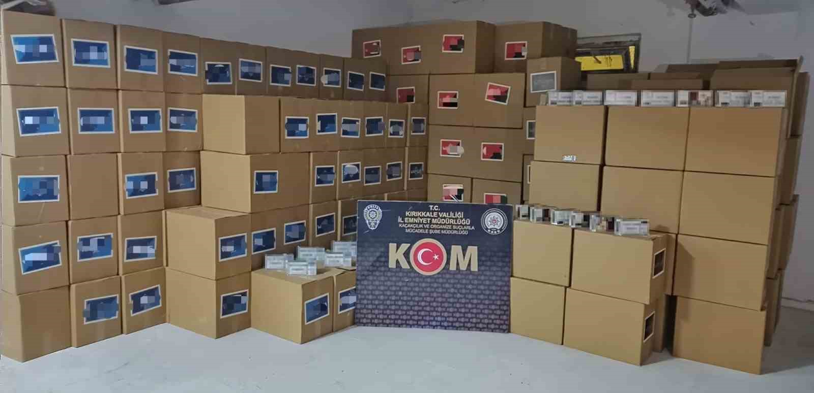 Kırıkkale’de 2 milyon makaron ele geçirildi