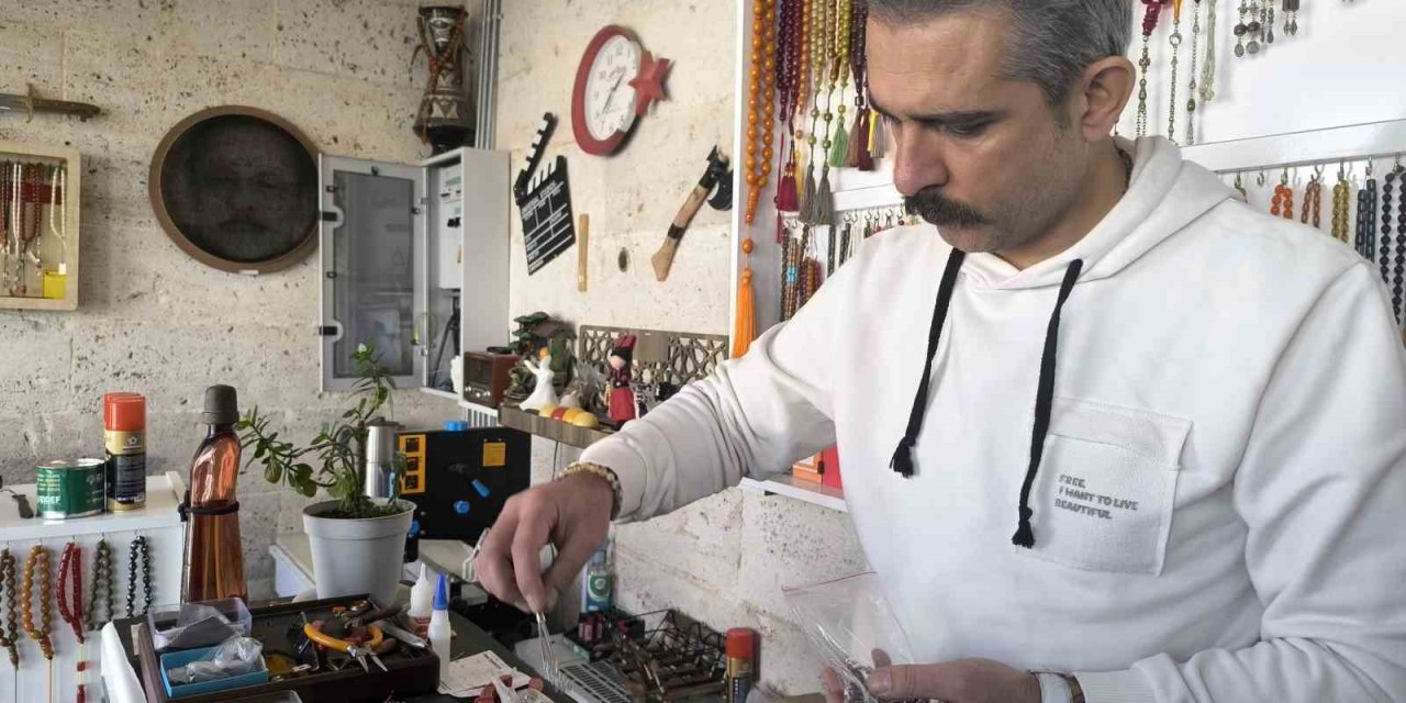 Kırşehir’in tek tespihçisi mesleğini yaşatmaya çalışıyor