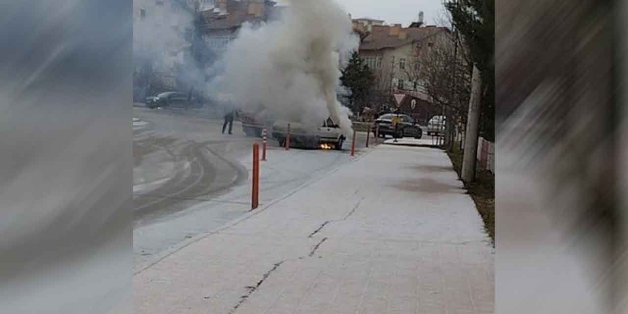 Fiat-Tofaş otomobil alevlere teslim oldu