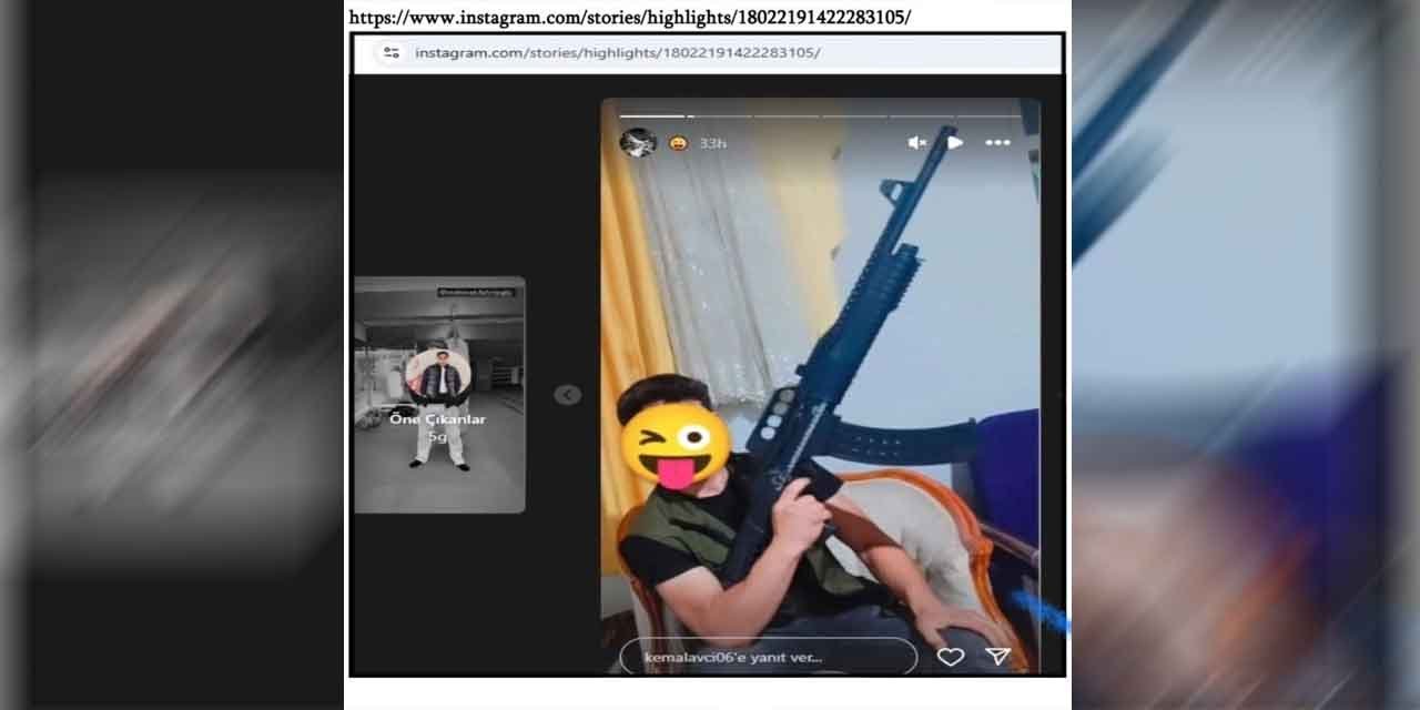 Instagram’da silahlı fotoğraf paylaşan şüpheli tutuklandı