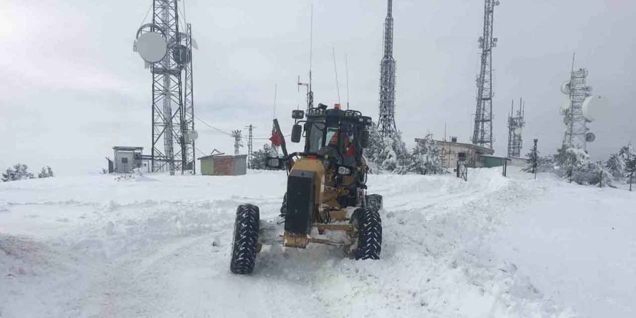 Çorum’da karla mücadele sürüyor