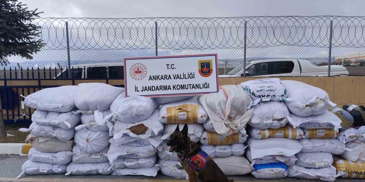 Ankara’da bir tırda 4 ton 700 kilo kaçak tütün ele geçirildi