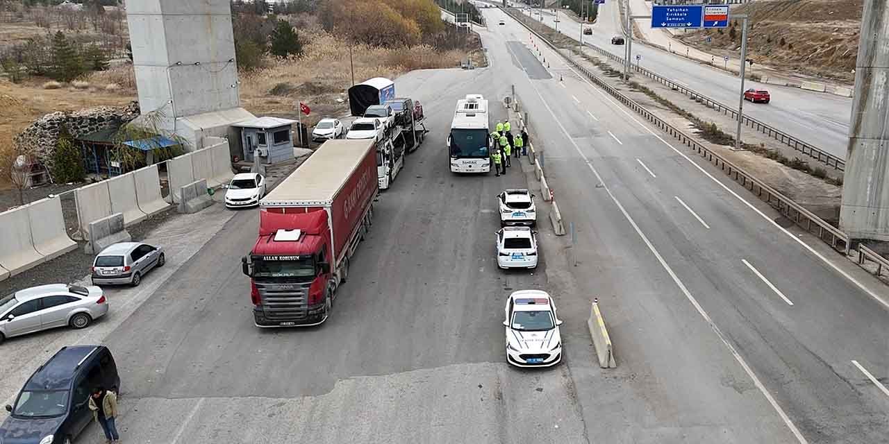 83 araç Kırıkkale’de trafikten men edildi