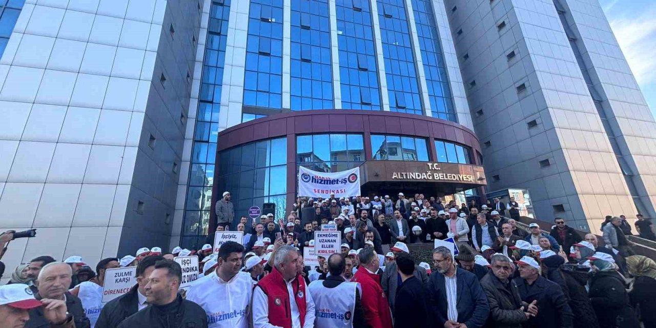Hak-İş/Hizmet-İş Sendikasından Altındağ Belediyesine protesto