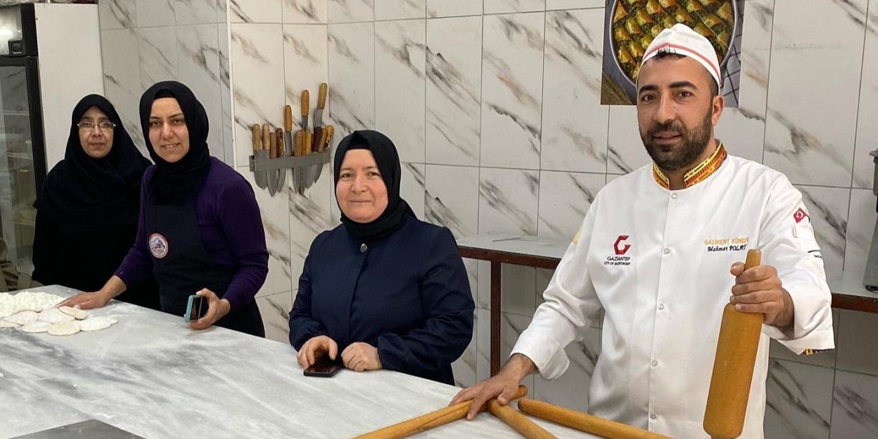 Dezavantajlı kadınlara baklava yapım eğitimi