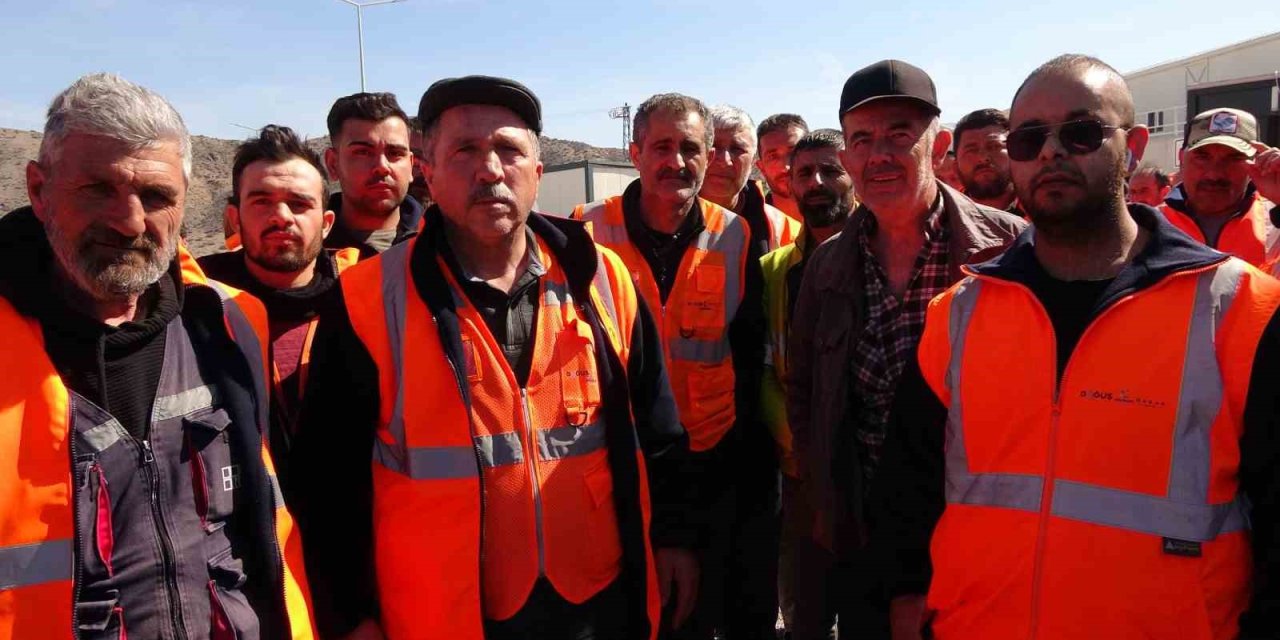 Yozgat’ta Yüksek Hızlı Tren şantiyesi işçileri iş bıraktı