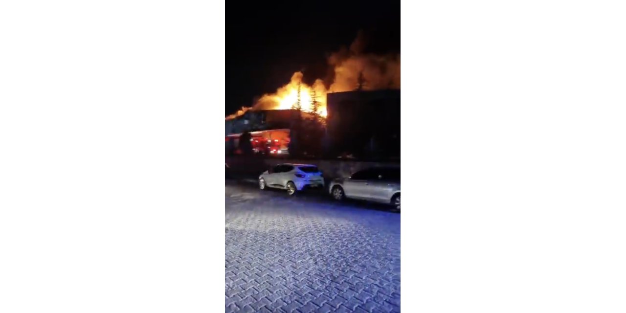 Çorum’da fabrika yangını