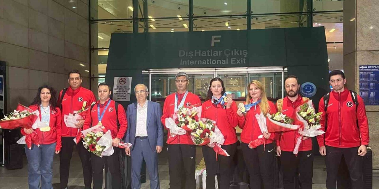 Avrupa şampiyonu milli atıcılar Ankara’ya döndü