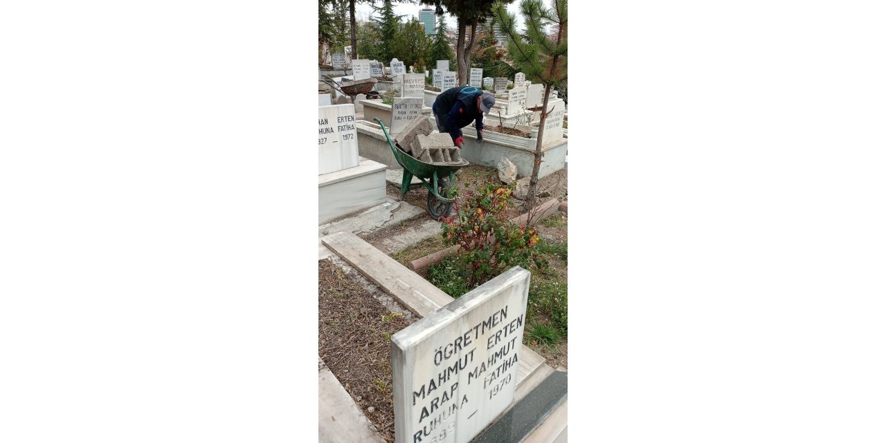 Çorum’da mezarlıklar bayrama hazır