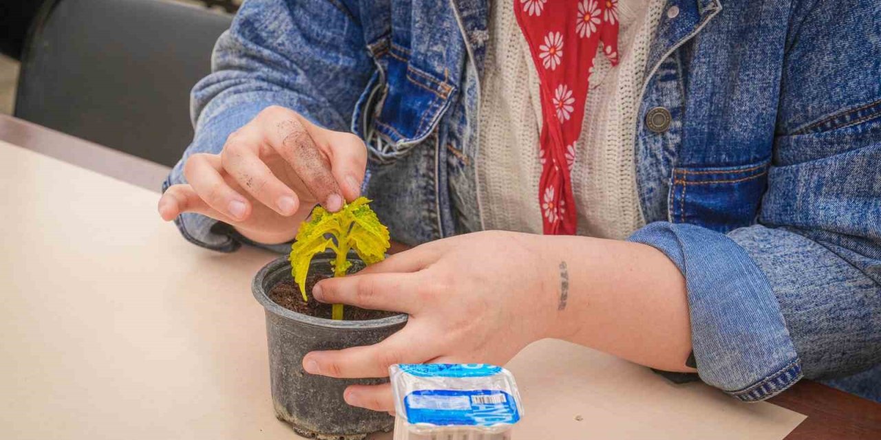 Seranın özel konukları çiçek dikti