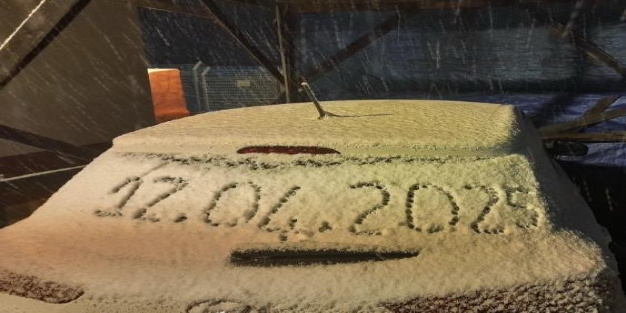 Kırşehir’de Nisan ayında kar yağdı