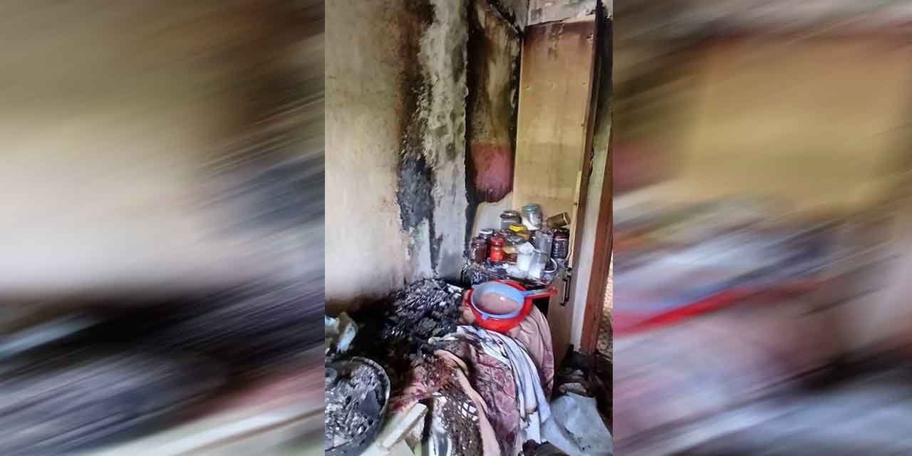 Açık unutulan tüp yangına neden oldu