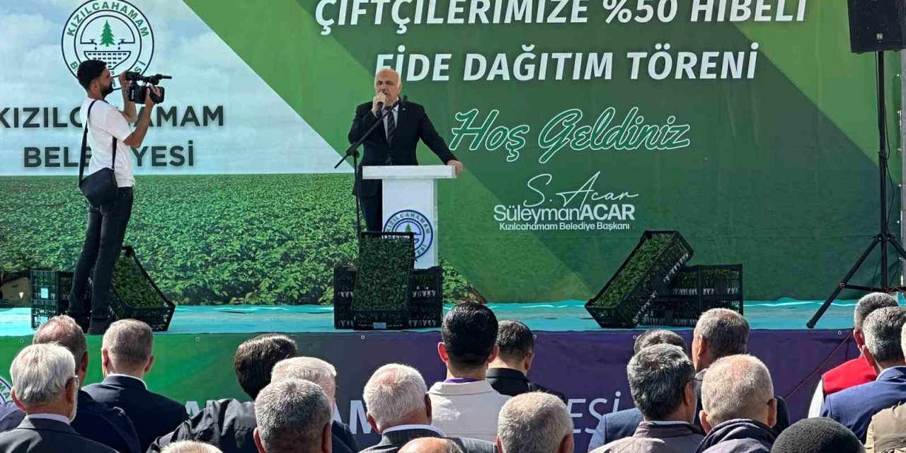 Kızılcahamam Belediyesi’nden üreticilere fide desteği