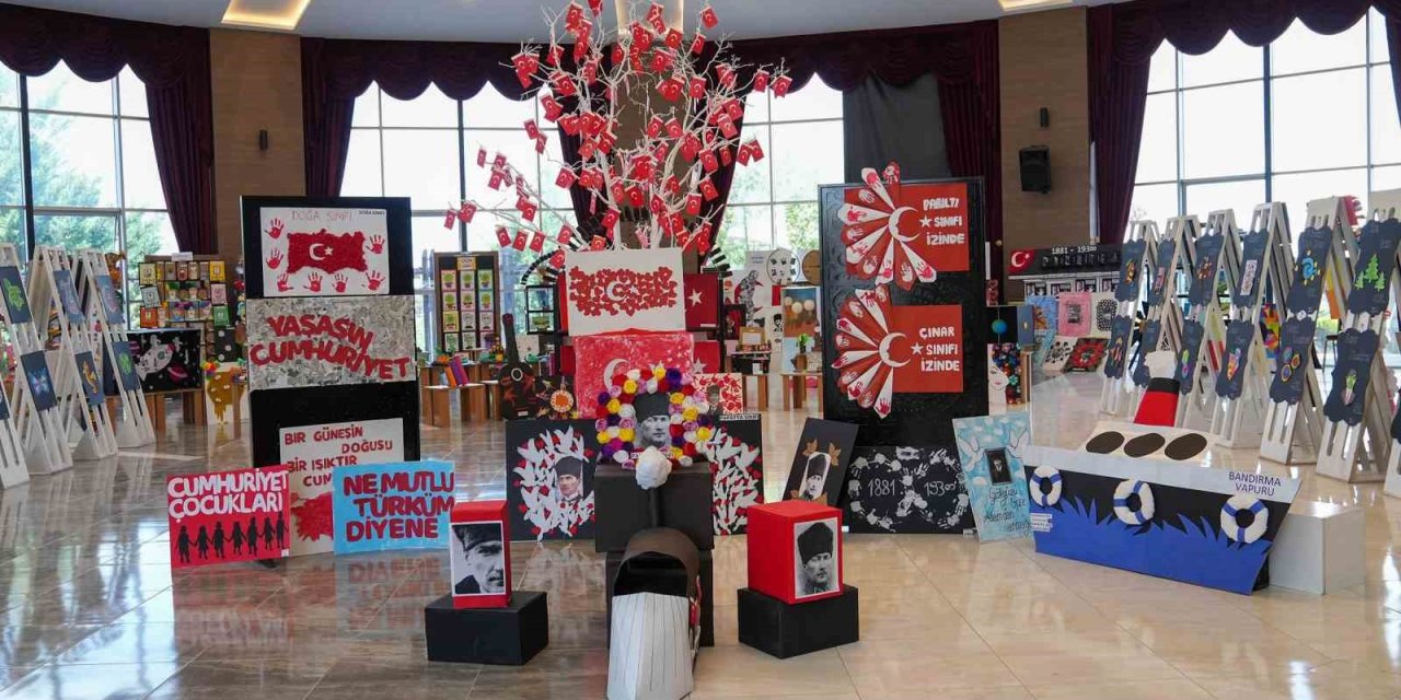 Minik ellerin hünerleri sergide görücüye çıktı