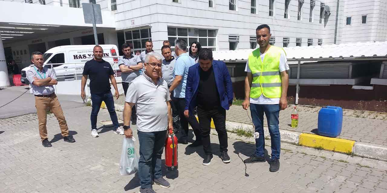 Yüksek İhtisas Hastanesi’nde yangın söndürme eğitimi