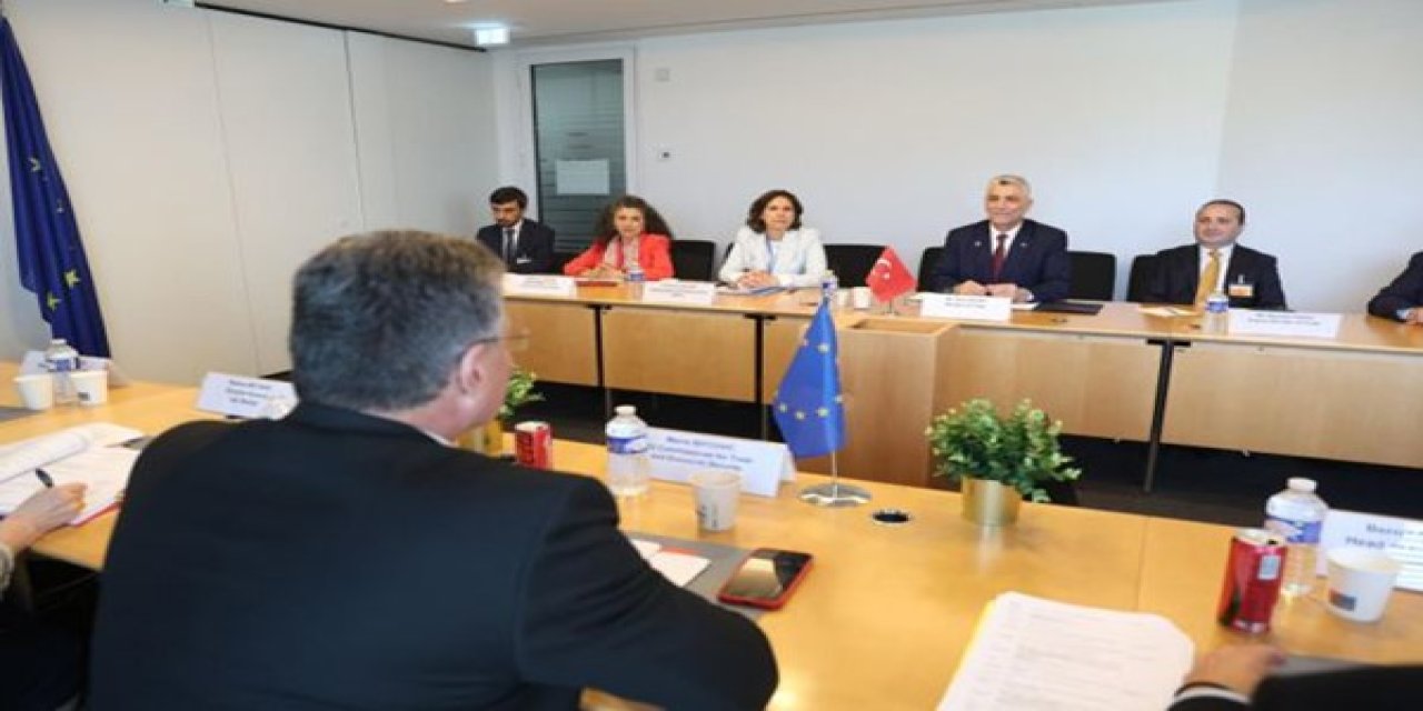 Bakan Bolat, AB Ticaret ve Ekonomik Güvenlik Komiseri Sefcovic ile görüştü