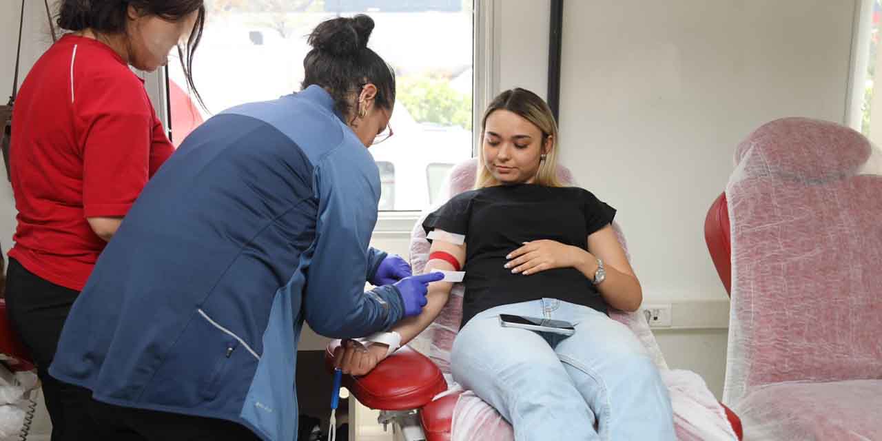 Tarım personellerinden kan bağışına destek