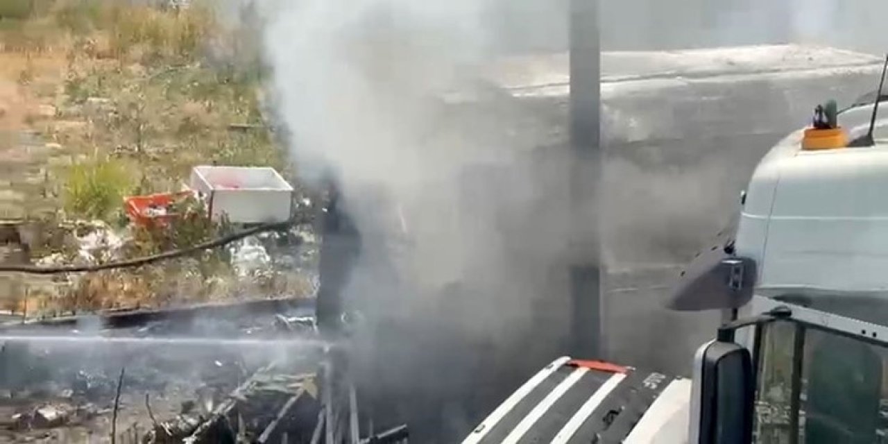 Ankara’da konteyner yangını paniğe neden oldu